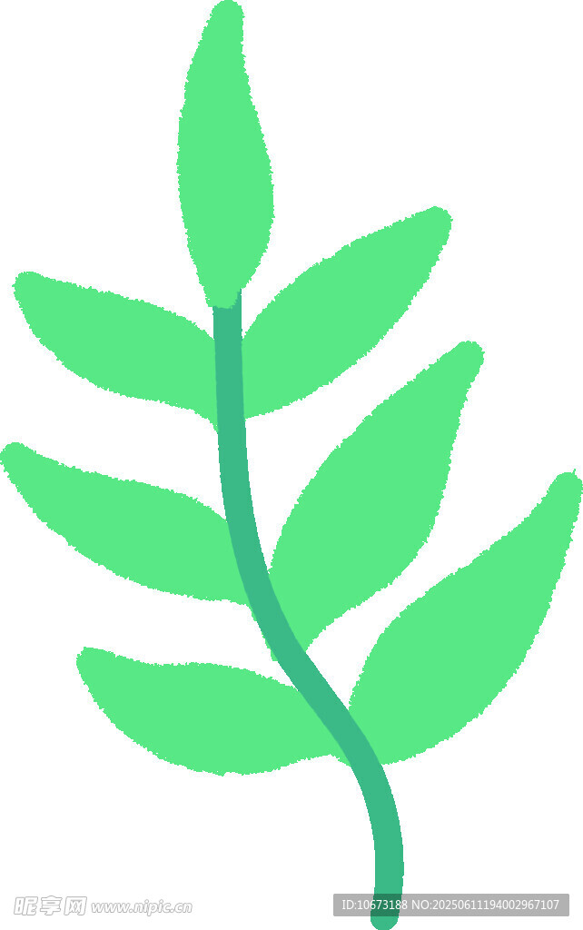 綠色葉片插畫