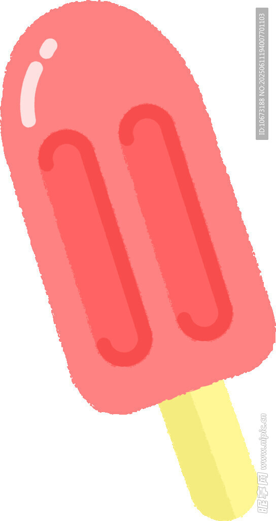 粉色冰棍插畫