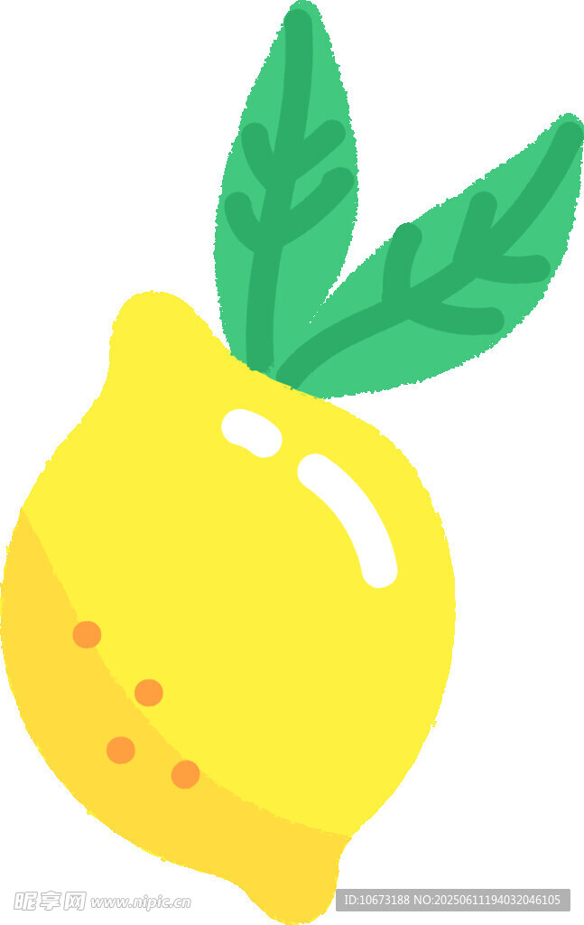 可愛卡通檸檬插畫