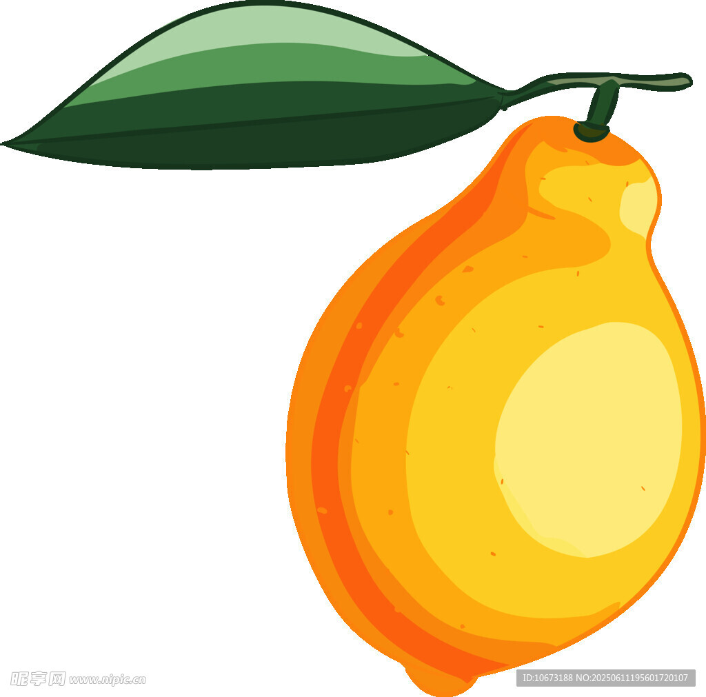 可愛卡通黃檸檬插畫