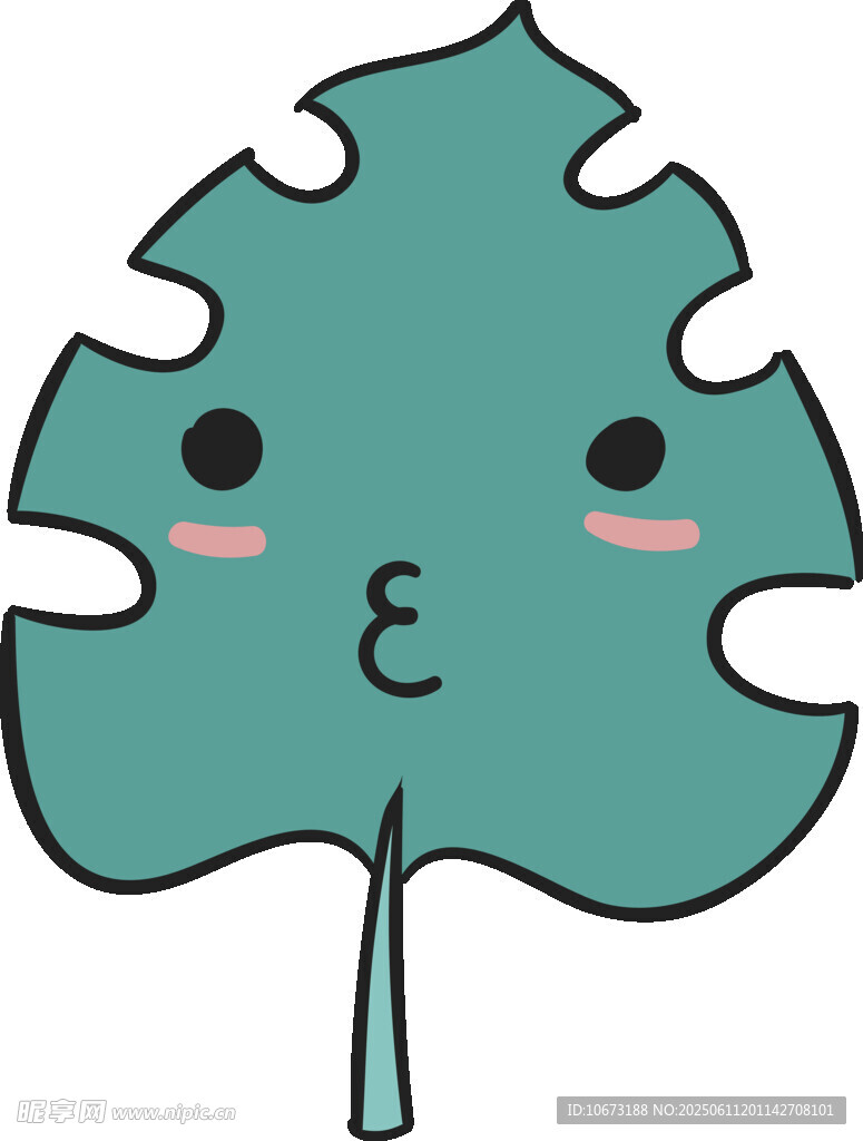 可愛卡通葉片表情形象