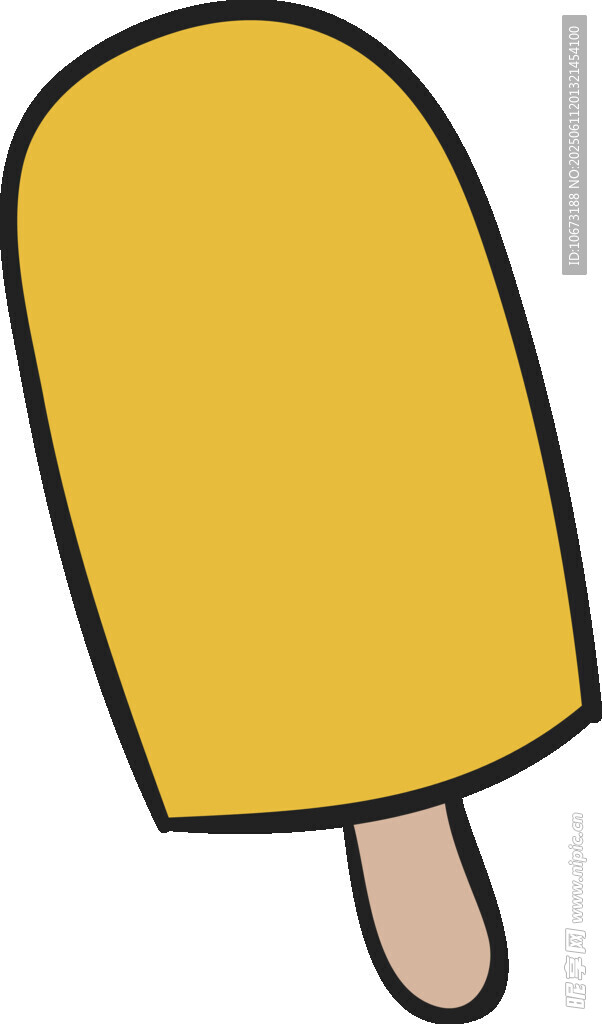 黃色冰棍插畫