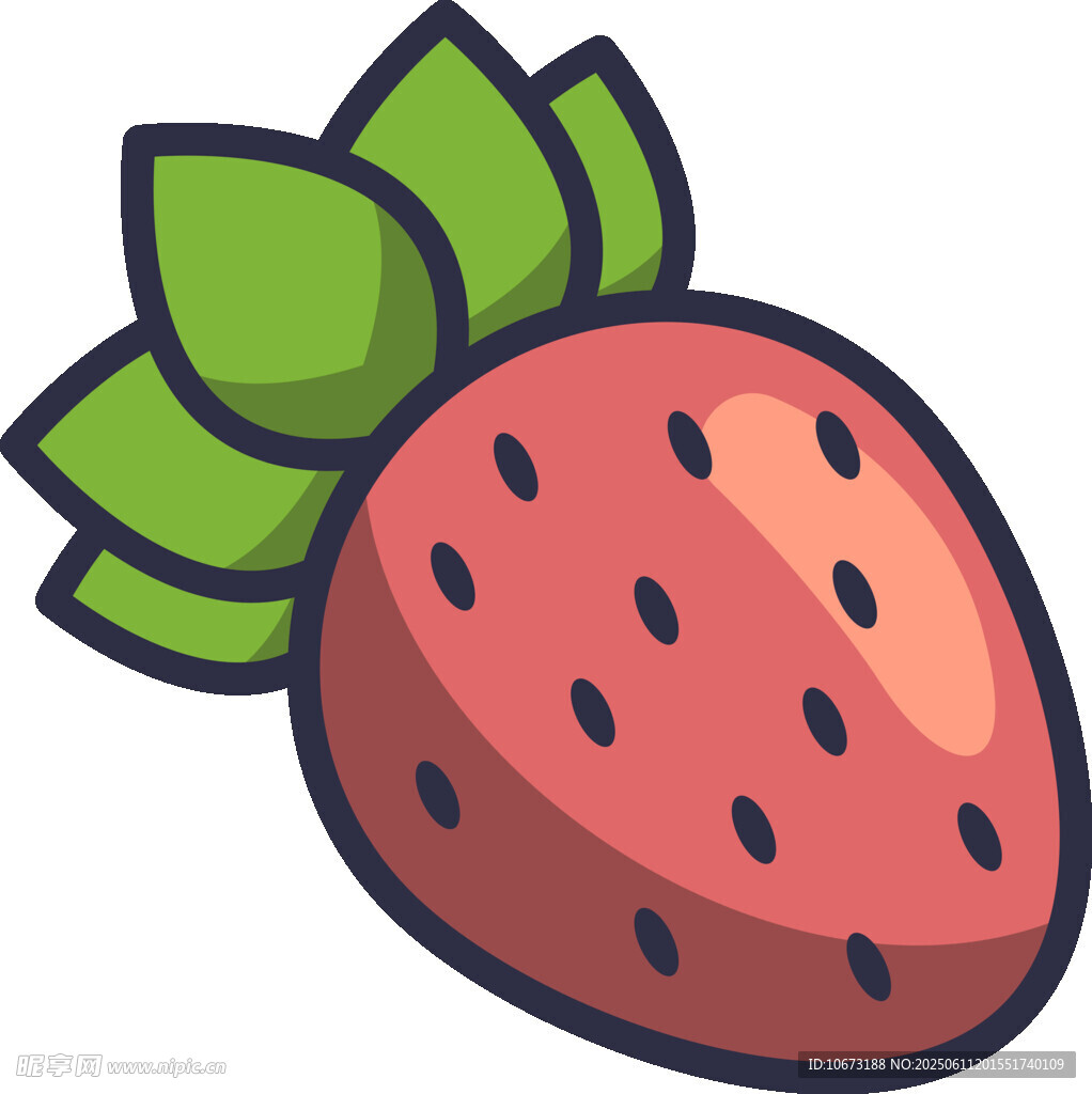 卡通草莓插畫