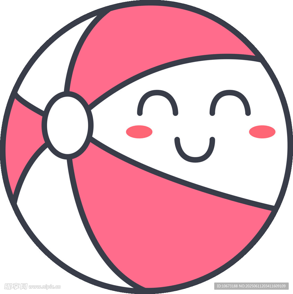 可愛笑臉沙灘球