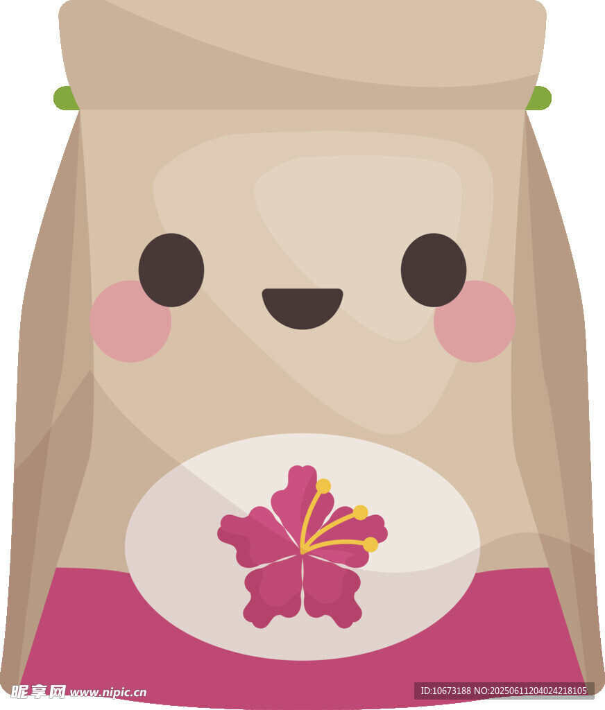 可愛花朵圖案卡通紙袋