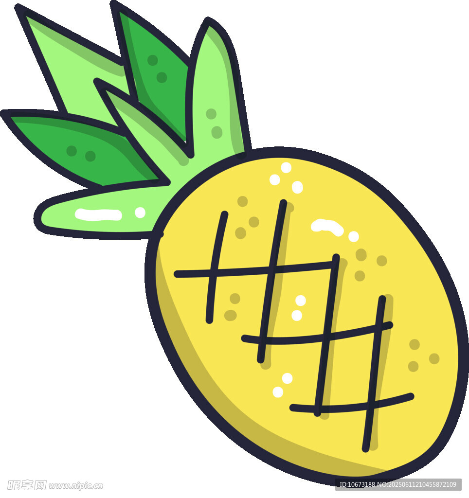 卡通菠蘿插畫