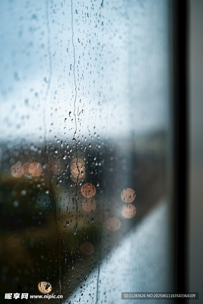 雨天玻璃水珠