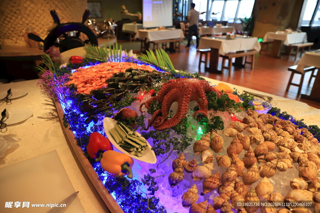 豐盛海鮮自助美食展示