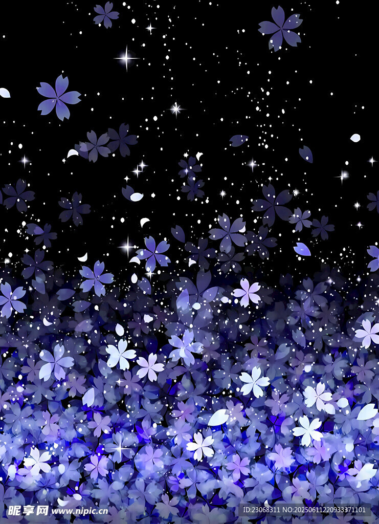 夢幻雪花背景圖