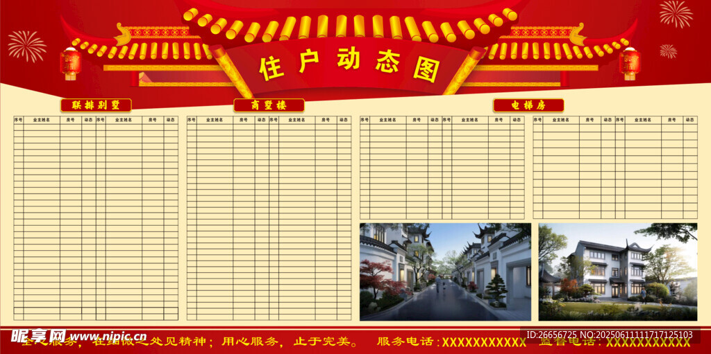 小區住戶動態圖 小區展板