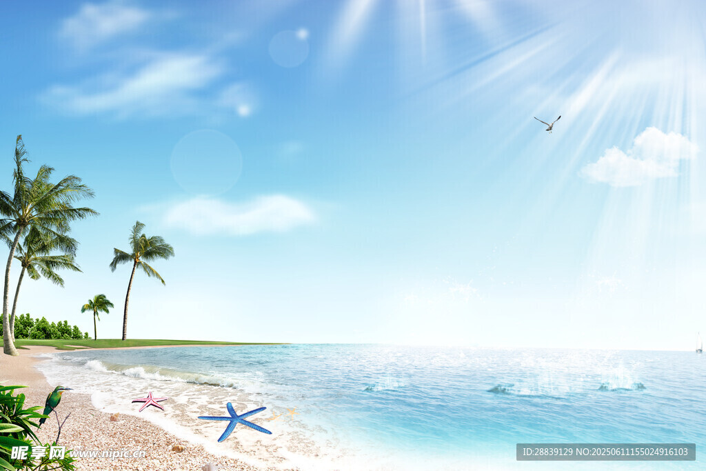 夏日海灘美景