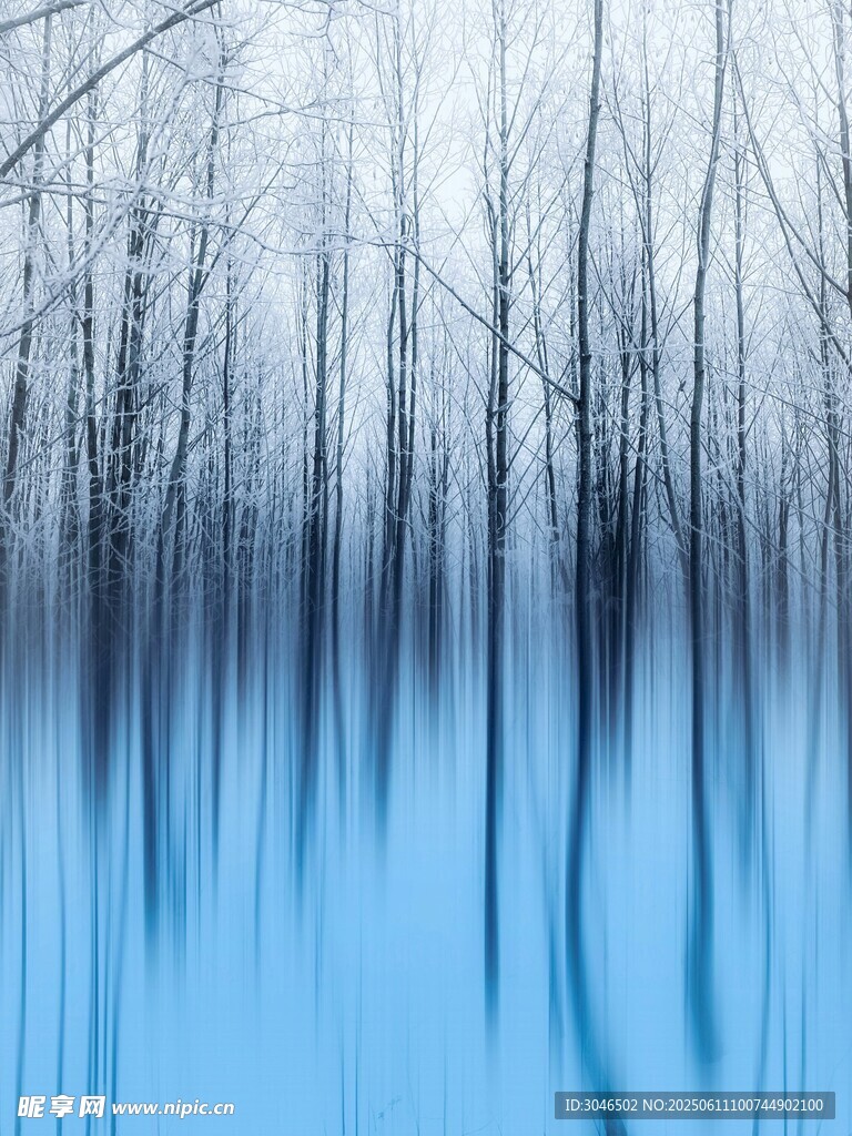 夢幻藍調森林倒影景觀