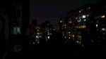 夜晚城市居民區燈火景象