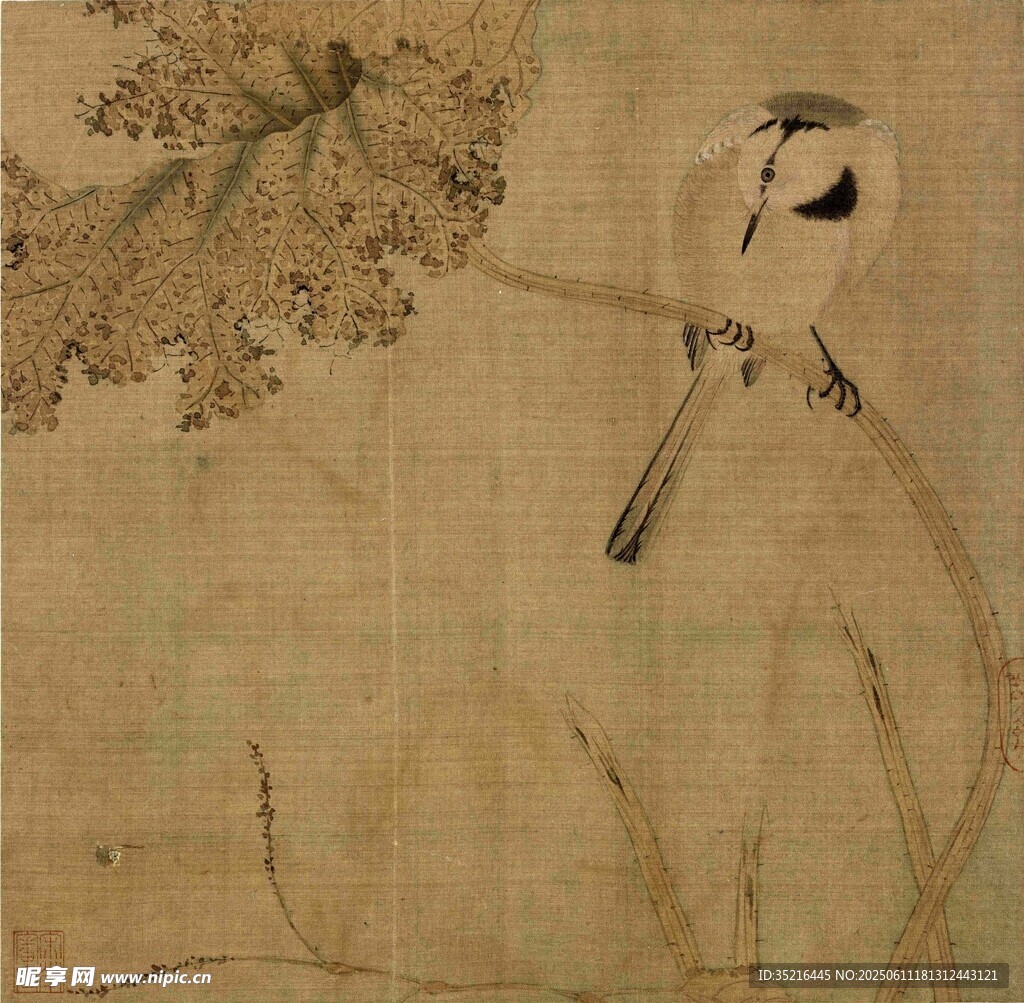 枝頭棲鳥圖