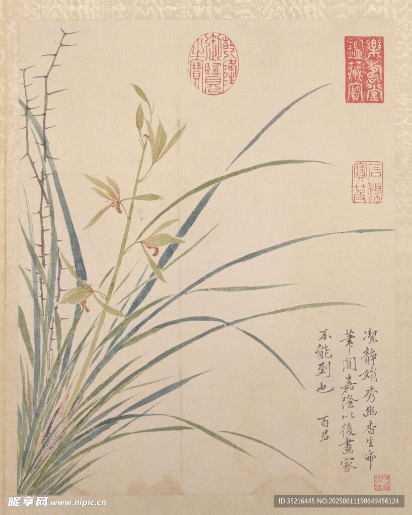 水墨蘭花圖