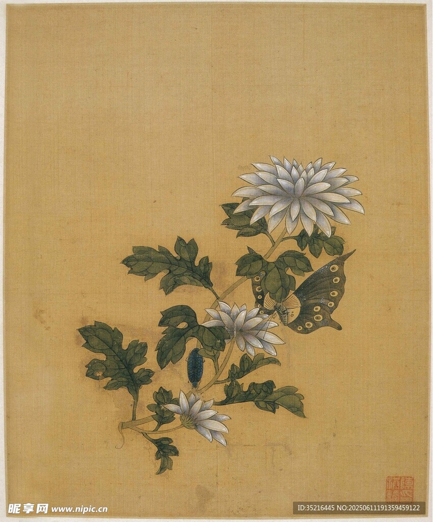 水墨菊花圖