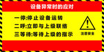 設備故障時應急指示牌