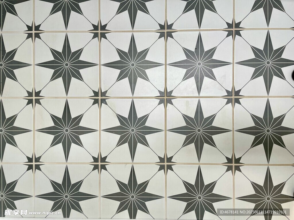幾何星形圖案瓷磚