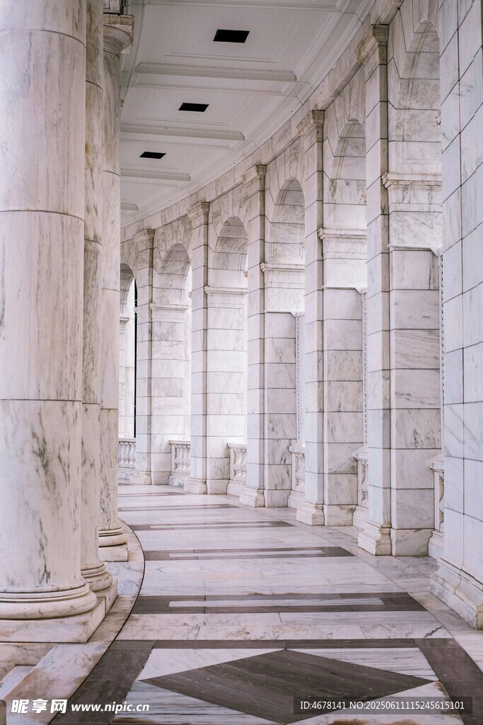 古典大理石走廊建筑景觀