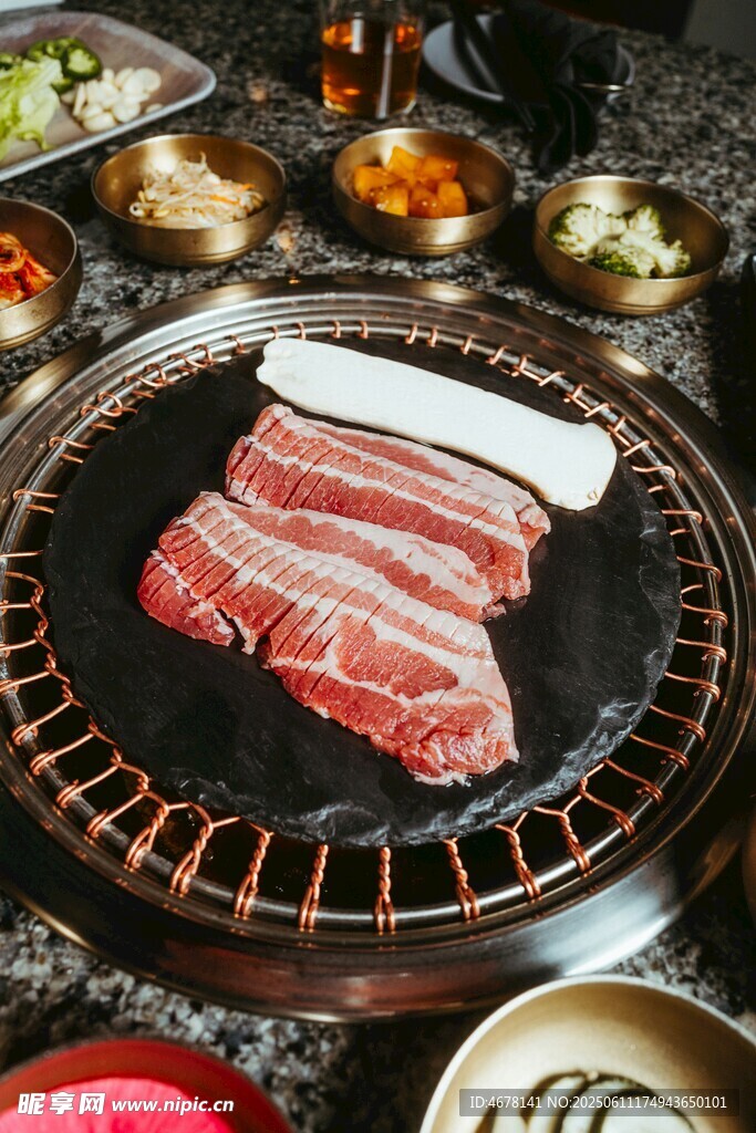 韓式烤肉美味食材展示