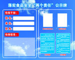 落實食品安全責任公示牌
