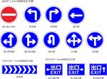 交通指示標志集合地下車庫導視牌