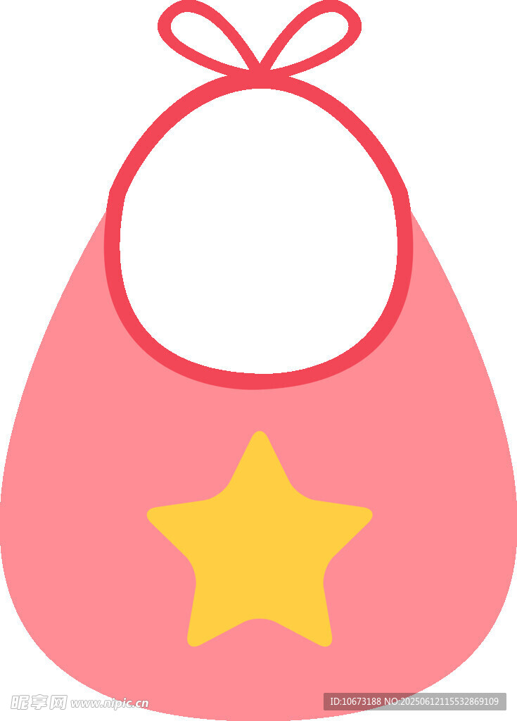 粉色星星嬰兒圍兜