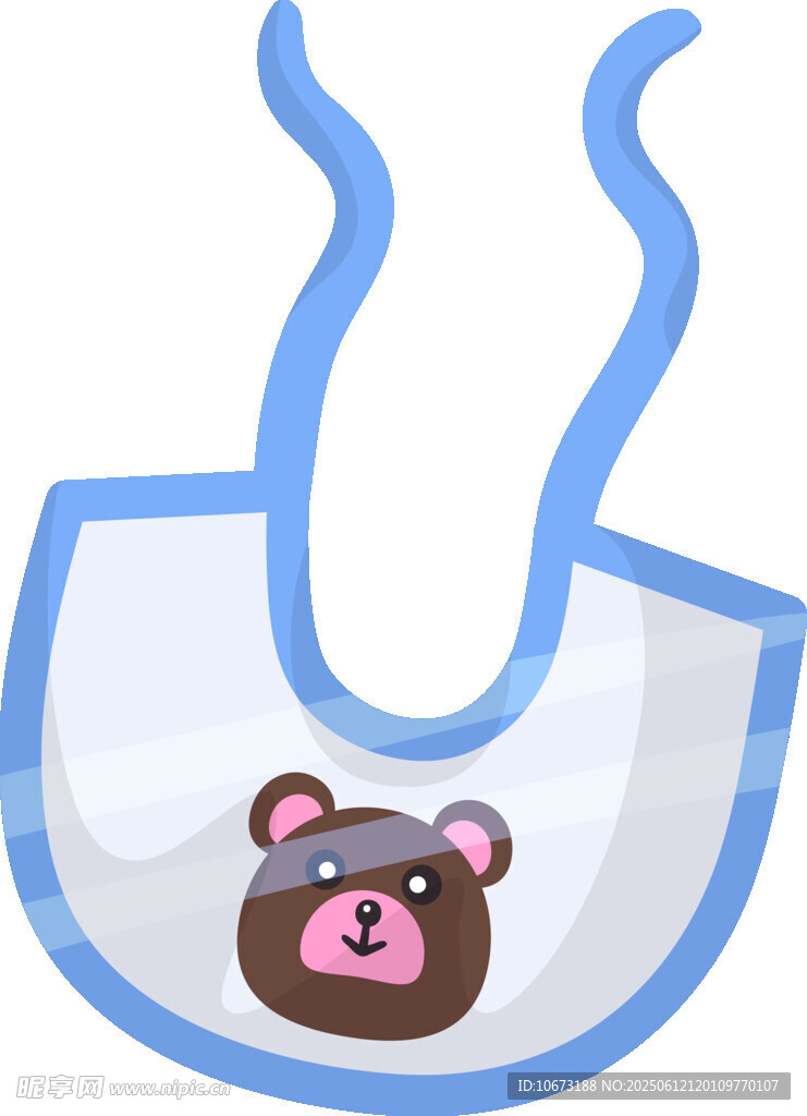 小熊圖案嬰兒圍兜