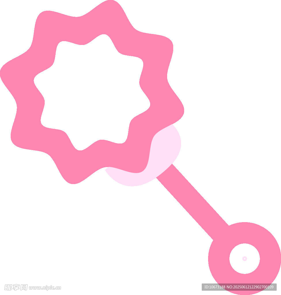 粉色星形搖鈴玩具