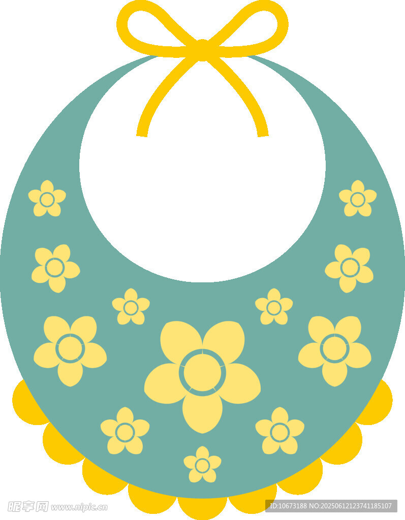 花朵裝飾嬰兒圍兜