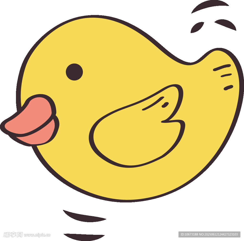 可愛小黃鴨動態插畫