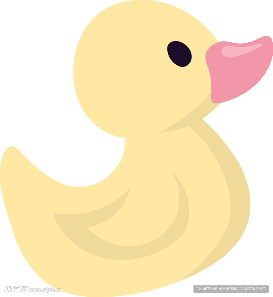 可愛小黃鴨插畫