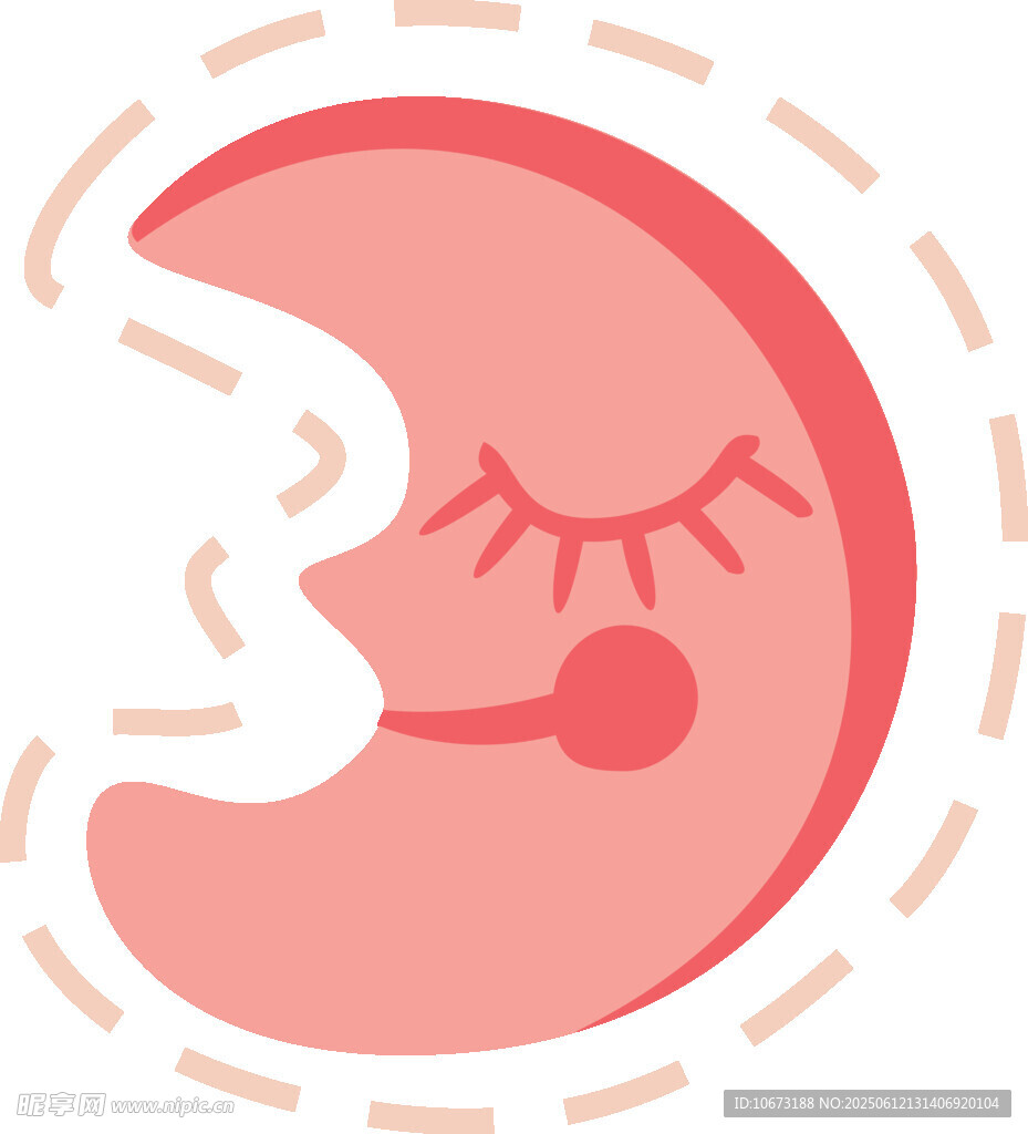 可愛睡眠月亮圖標(biāo)