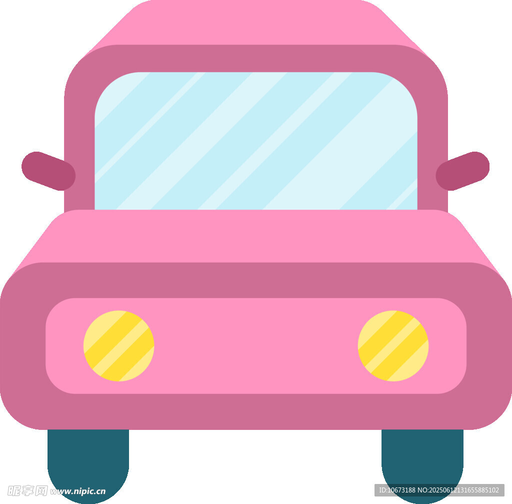 粉色卡通小汽車