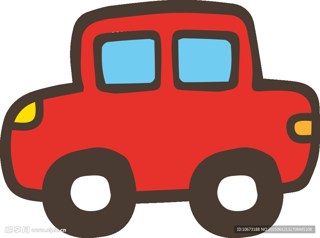 紅色卡通小汽車