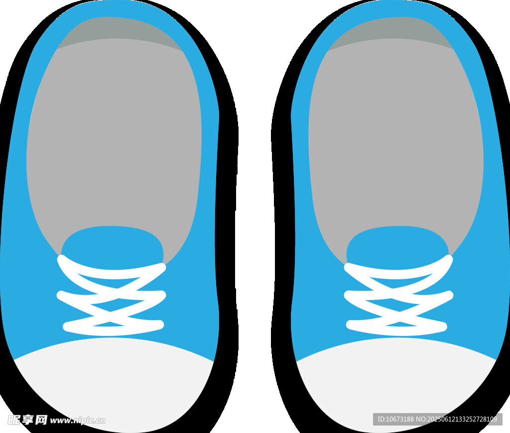 藍(lán)白運(yùn)動(dòng)鞋插畫