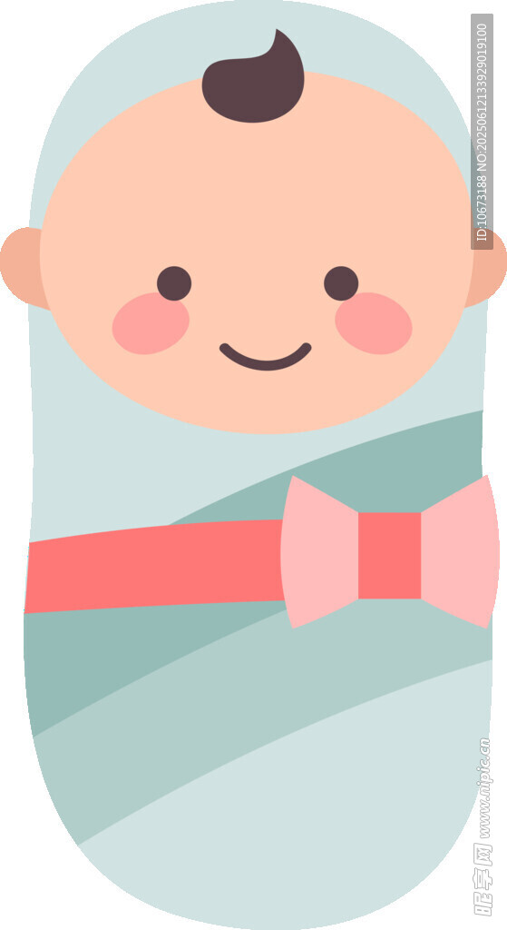 裹襁褓的可愛小嬰兒