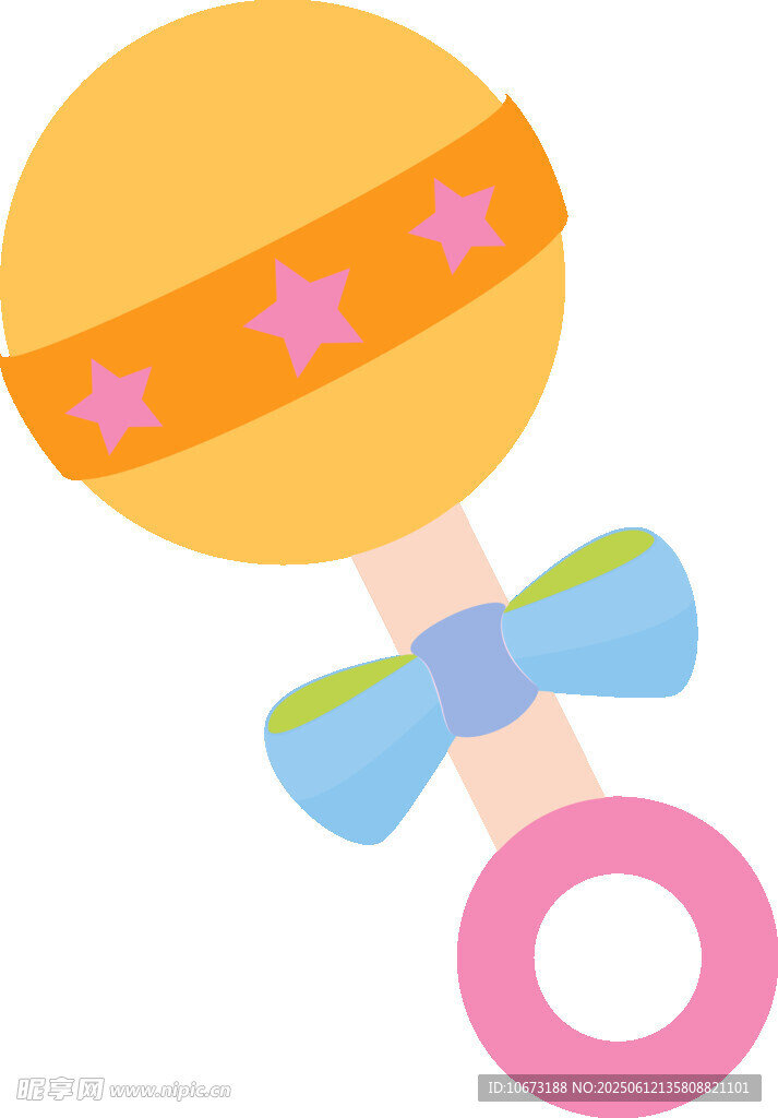 彩色星星裝飾嬰兒搖鈴