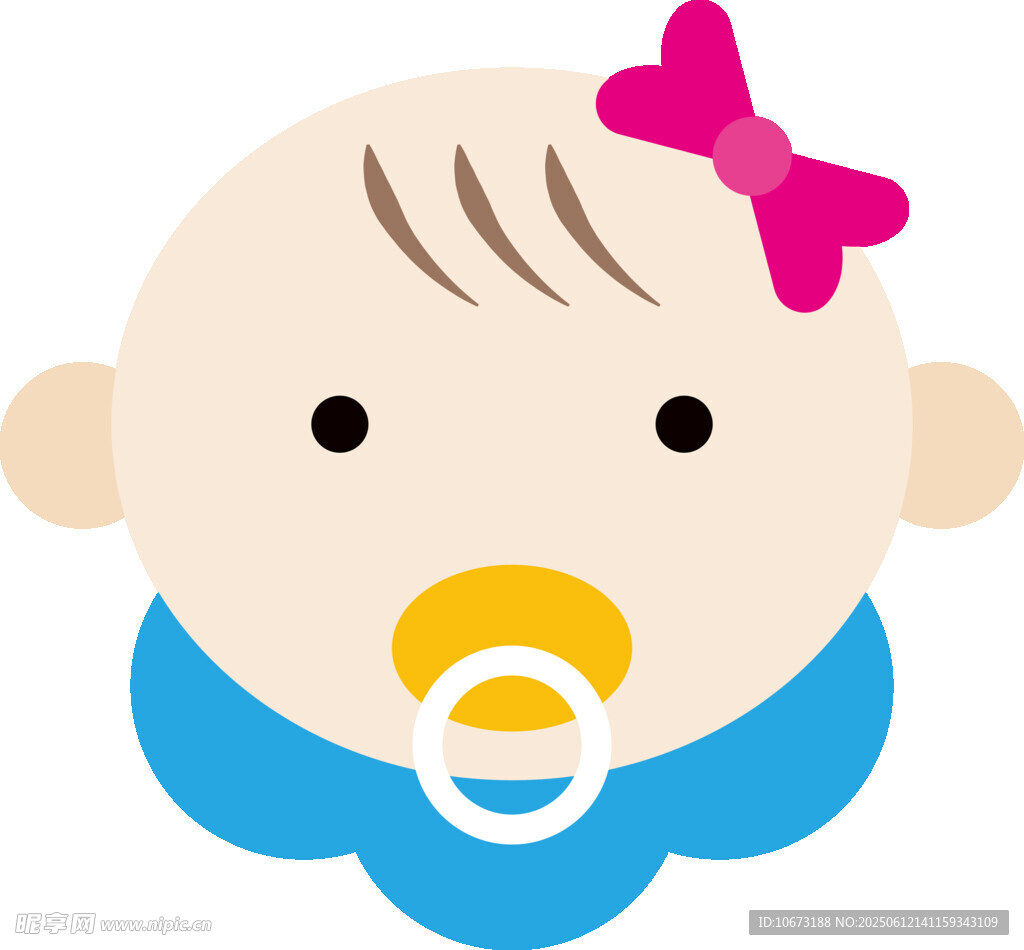 戴蝴蝶結的可愛嬰兒