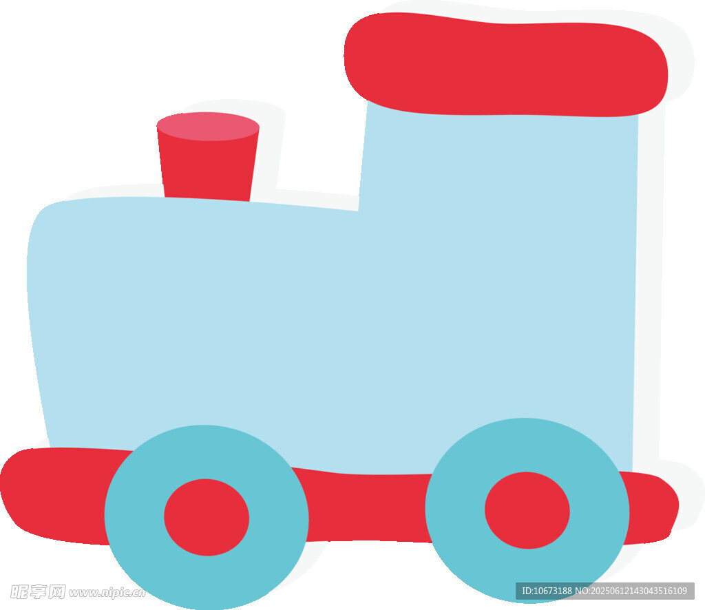 藍色卡通小火車