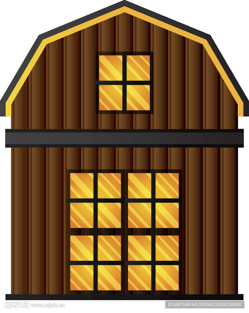 木質谷倉建筑圖標