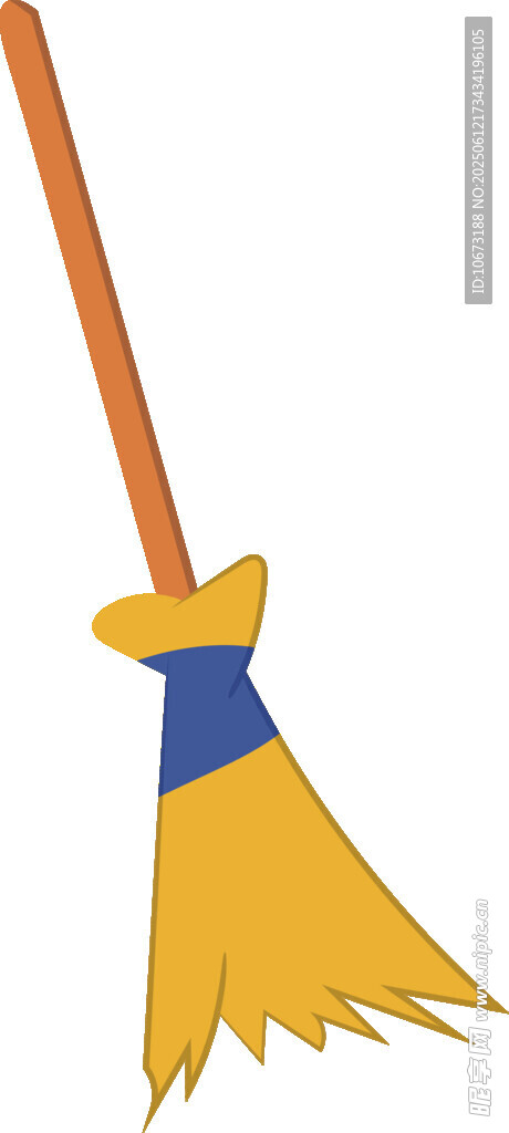 黃色掃帚插畫