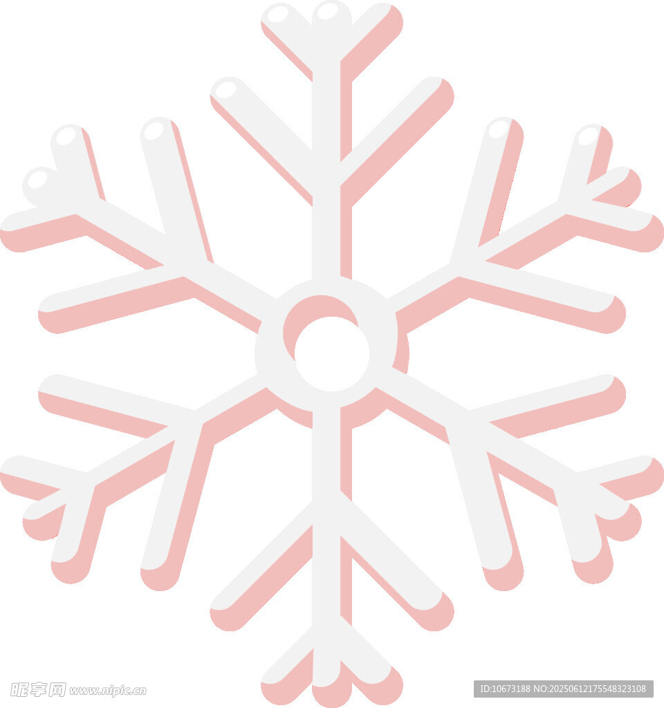 粉色雪花裝飾圖案