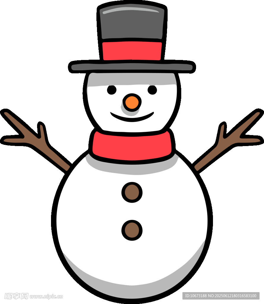 可愛卡通雪人形象