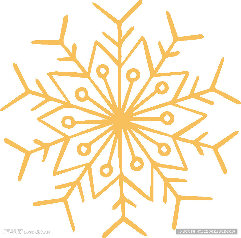 金色雪花圖案