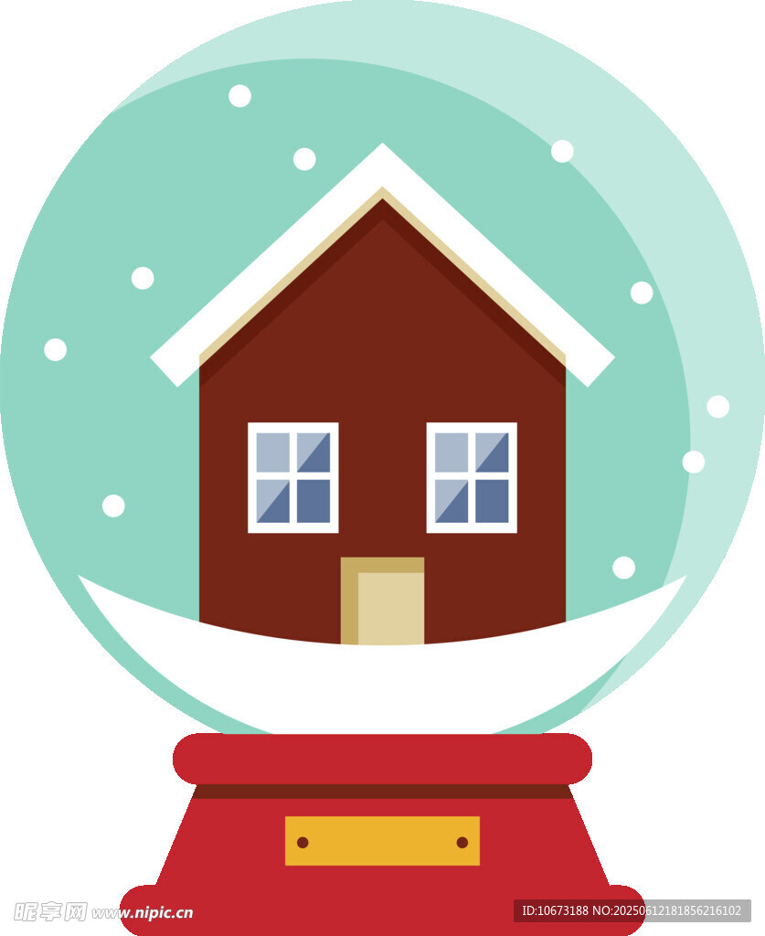 圣誕雪球中的溫馨小屋