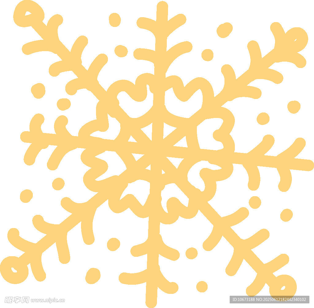 金色雪花圖案