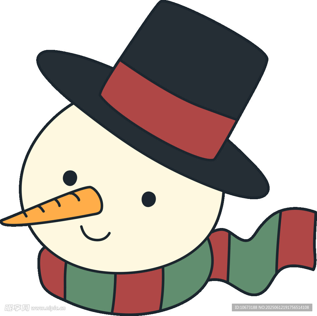 可愛雪人插畫