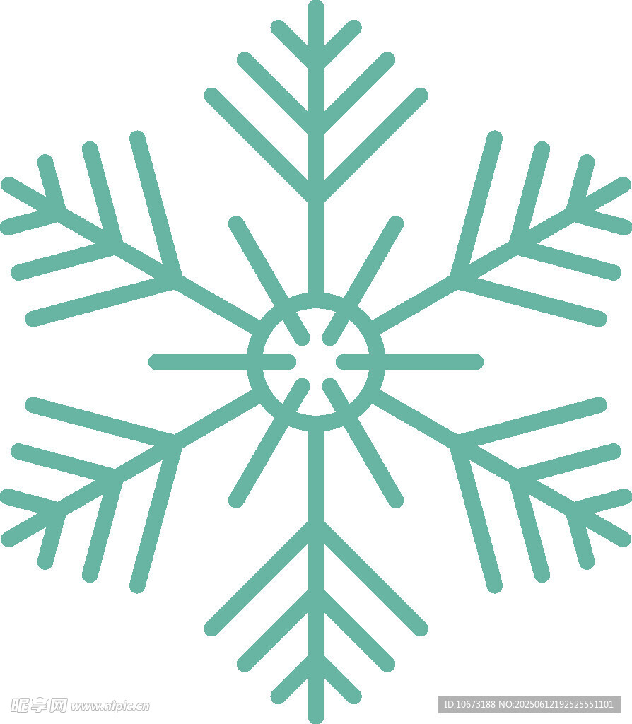 簡約雪花圖案