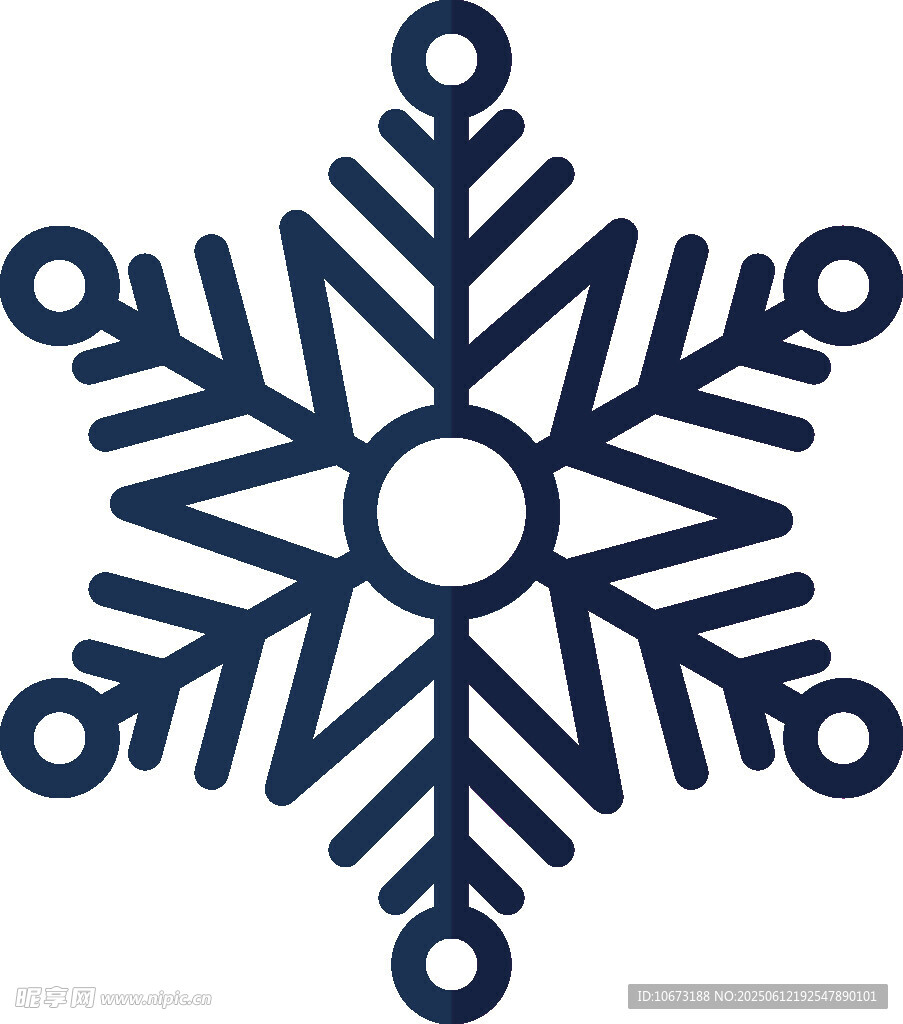 簡約雪花圖案設(shè)計(jì)元素